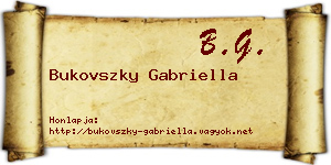 Bukovszky Gabriella névjegykártya